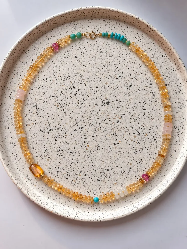 Collier Boho Citrine
