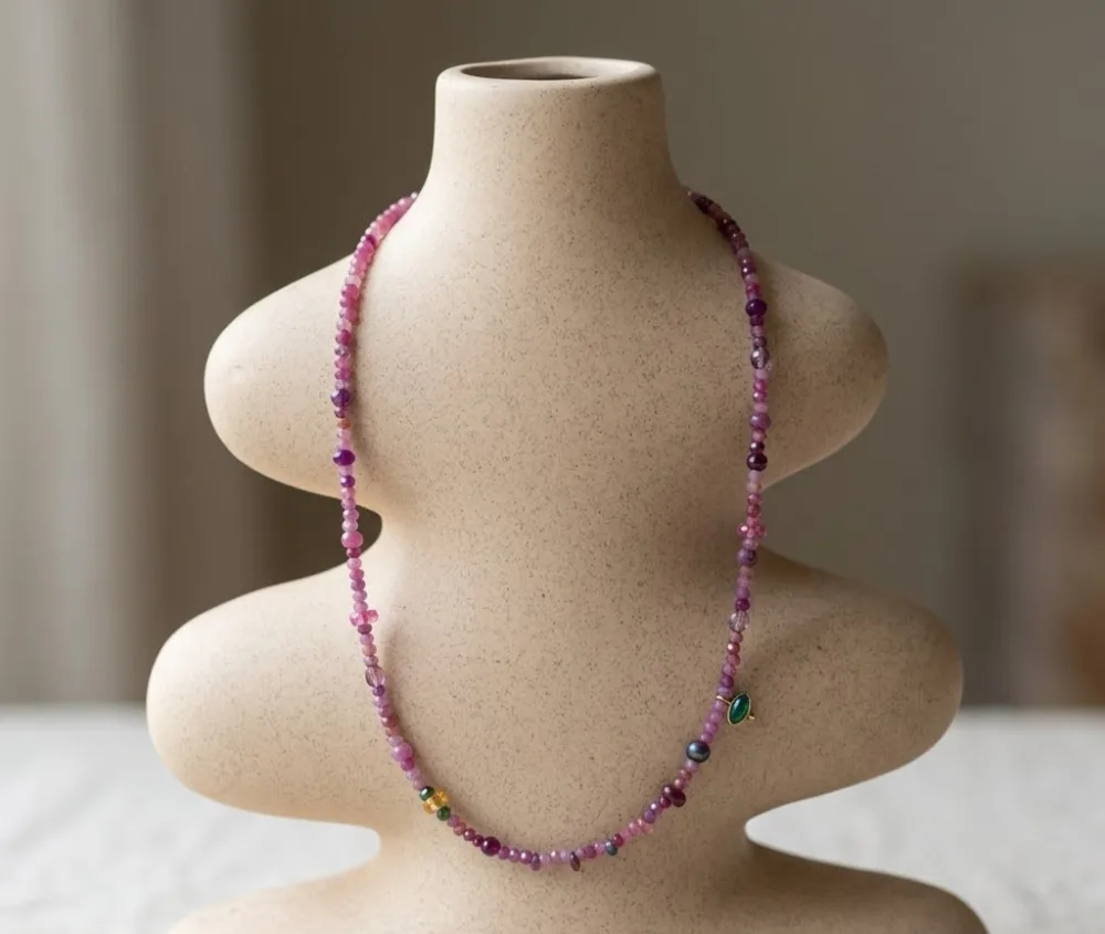 Collier Velours de Rubis & Tourmaline